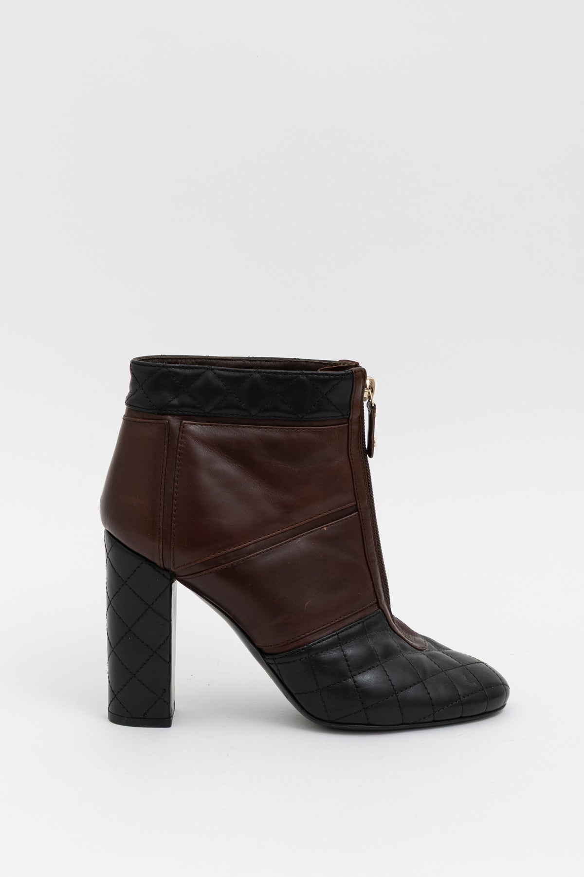 Quilted Zip Front Boots