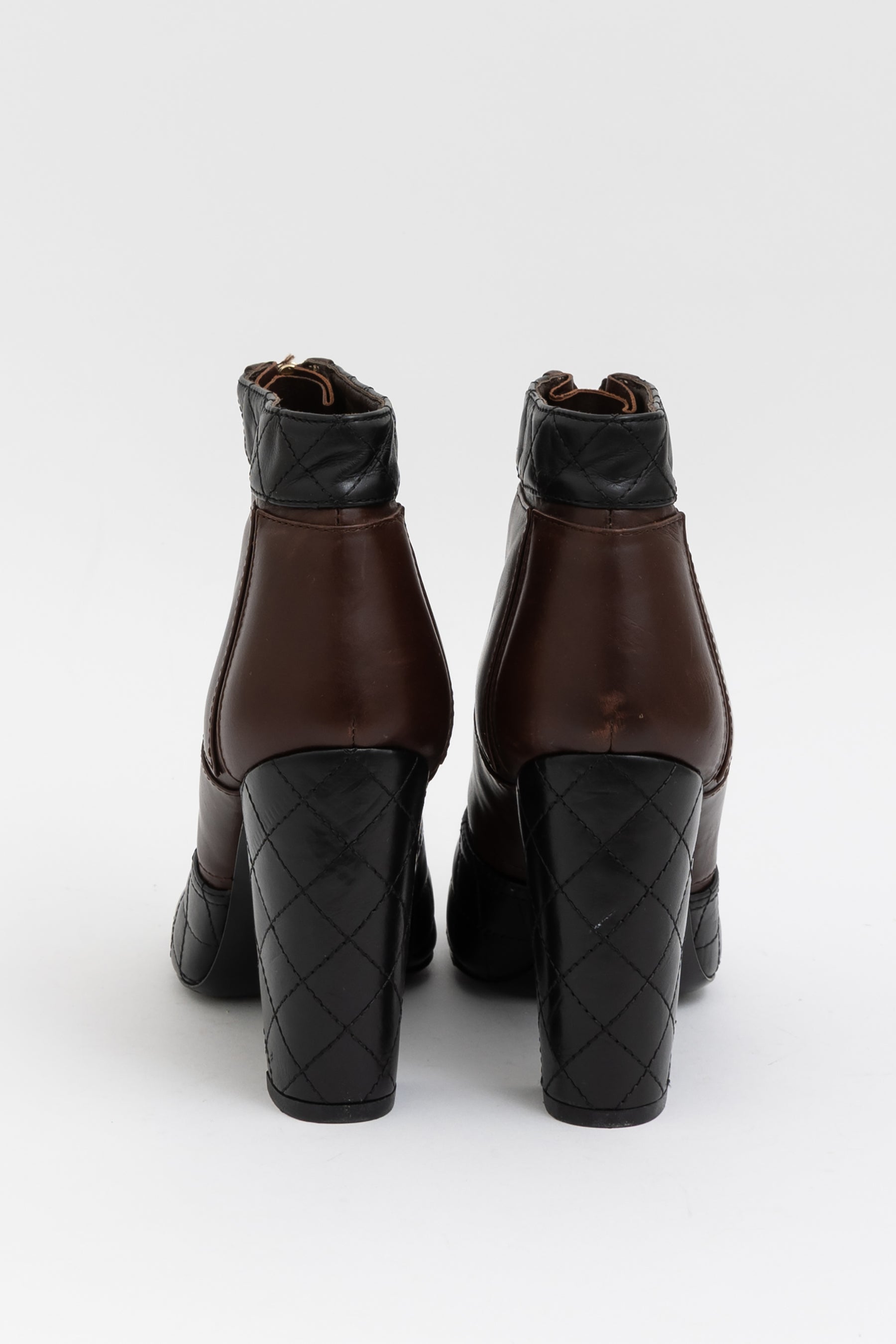 Quilted Zip Front Boots