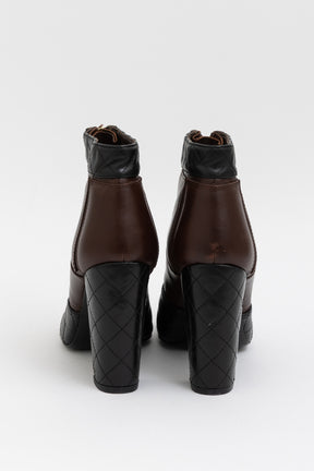 Quilted Zip Front Boots
