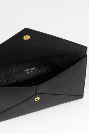 Saffiano Metal Envelope Wallet