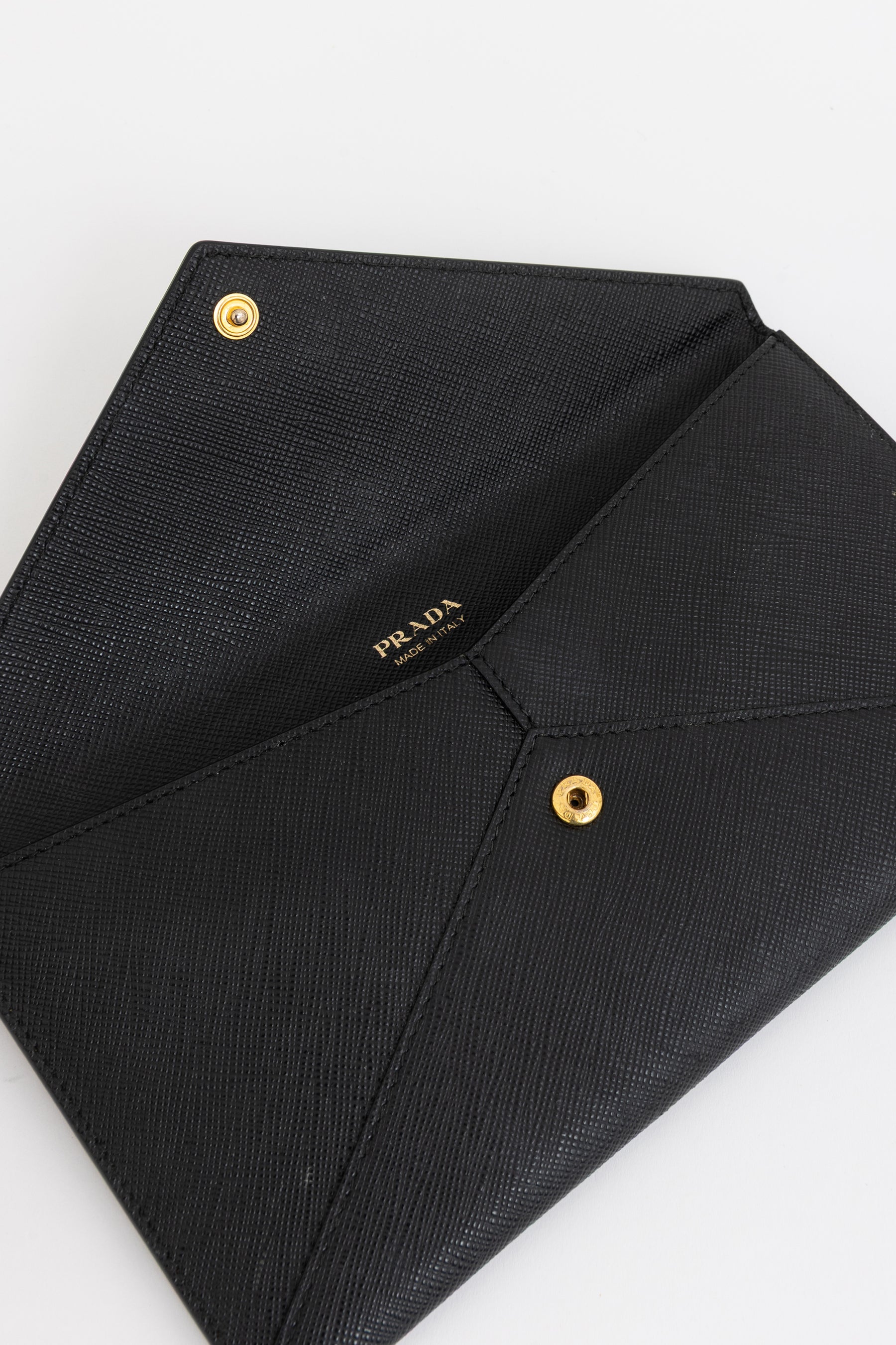 Saffiano Metal Envelope Wallet