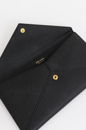 Saffiano Metal Envelope Wallet