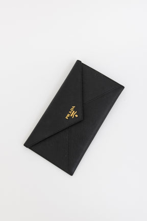 Saffiano Metal Envelope Wallet