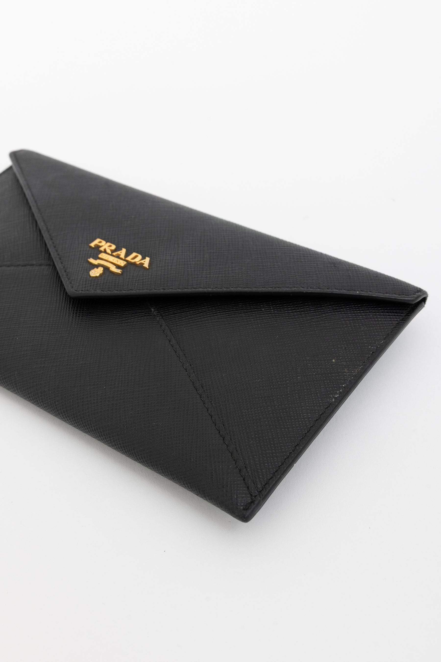 Saffiano Metal Envelope Wallet