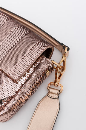 Chinese New Year Sequin Baguette Bag