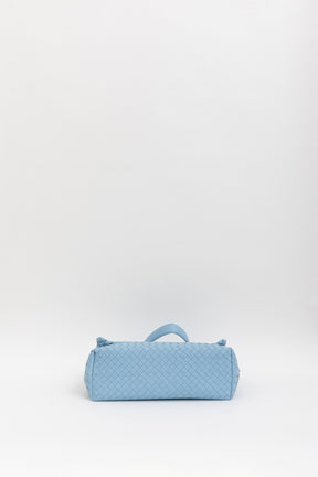 Bottega Veneta Blue Intrecciato Leather Olimpia Shoulder Flap Bag