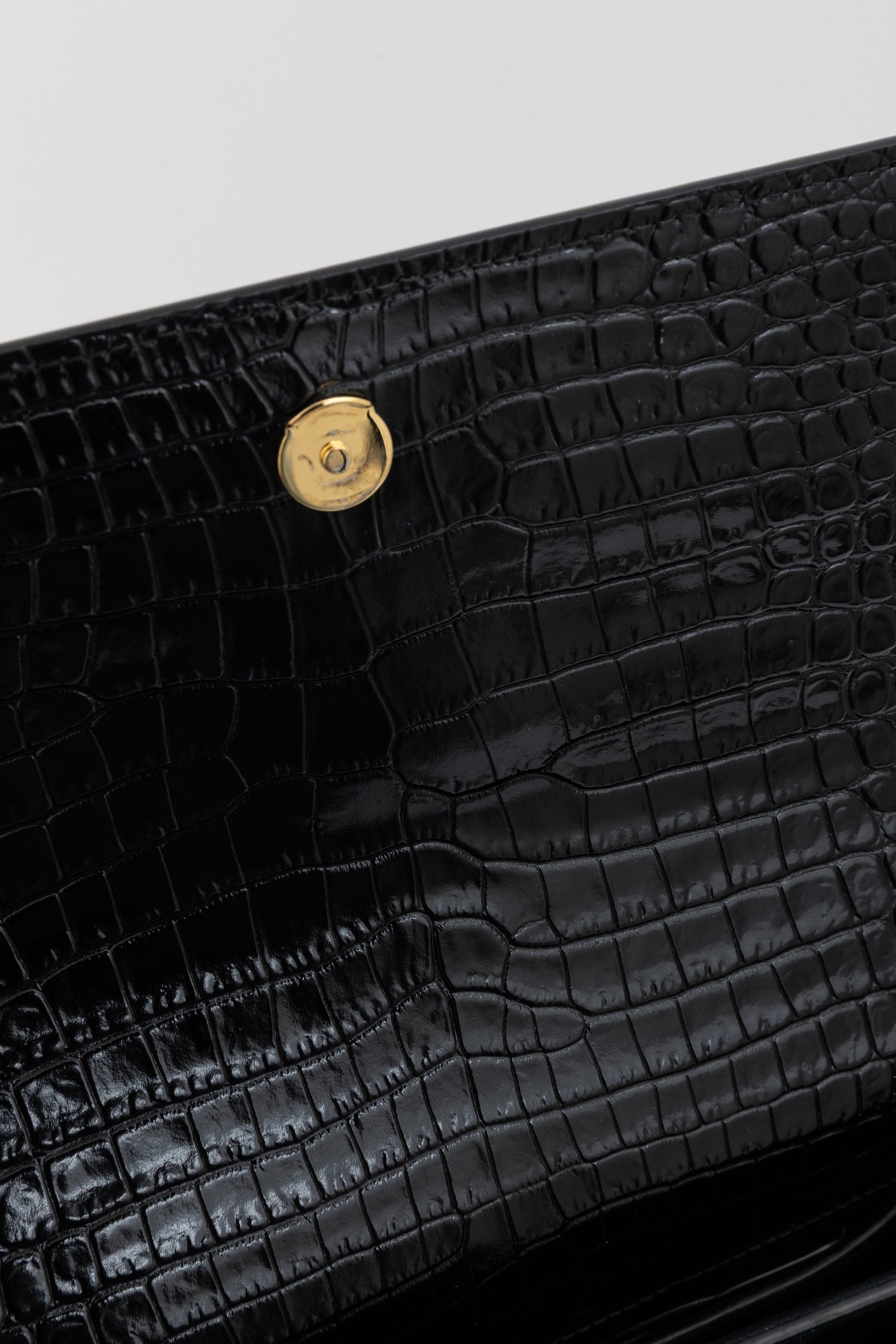 Sunset Medium Croc-Embossed Leather Shoulder Bag