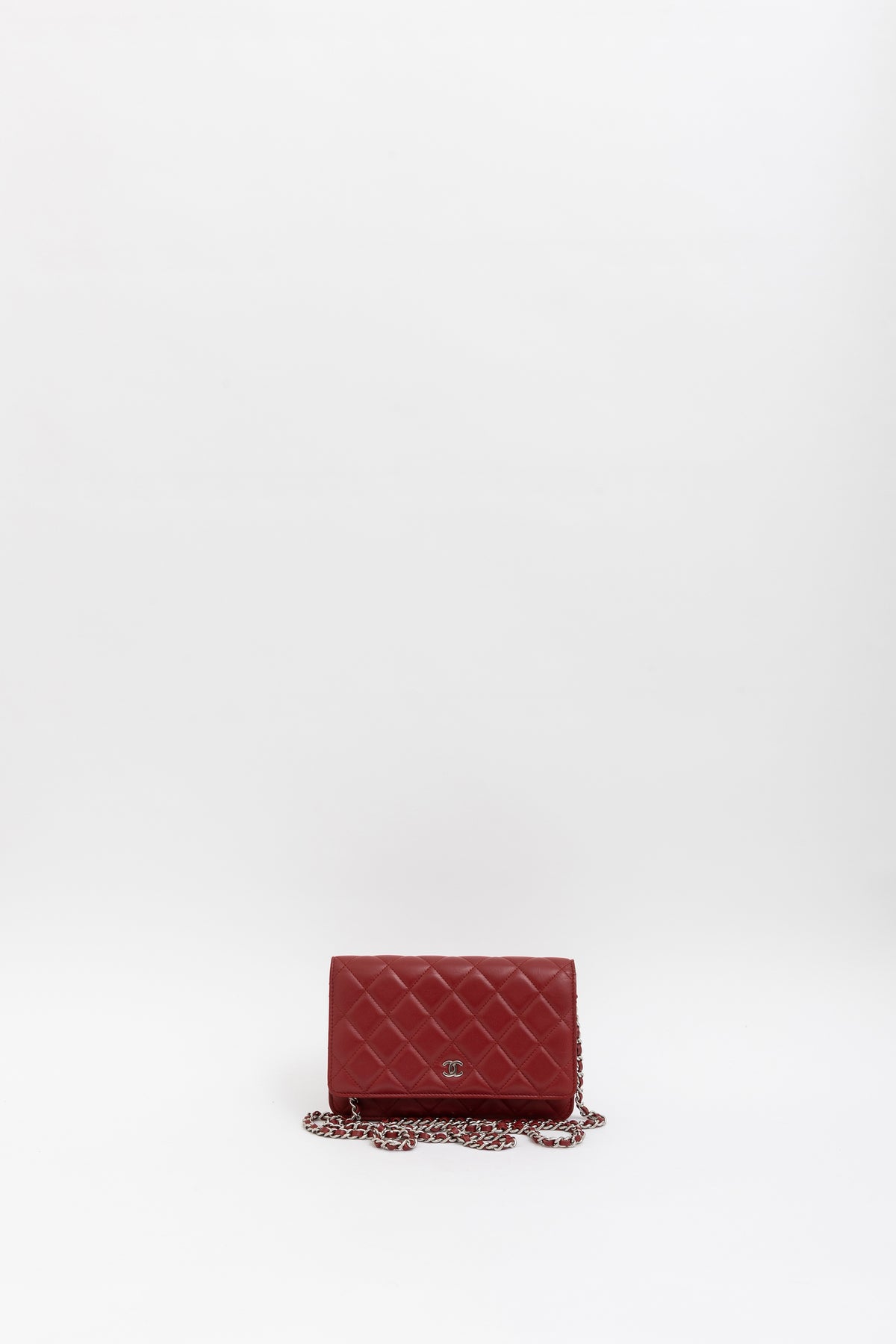 Quilted Lambskin Leather Classic Wallet on Chain