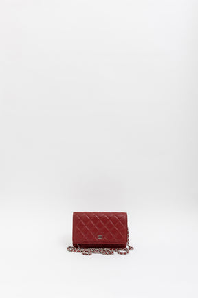 Quilted Lambskin Leather Classic Wallet on Chain
