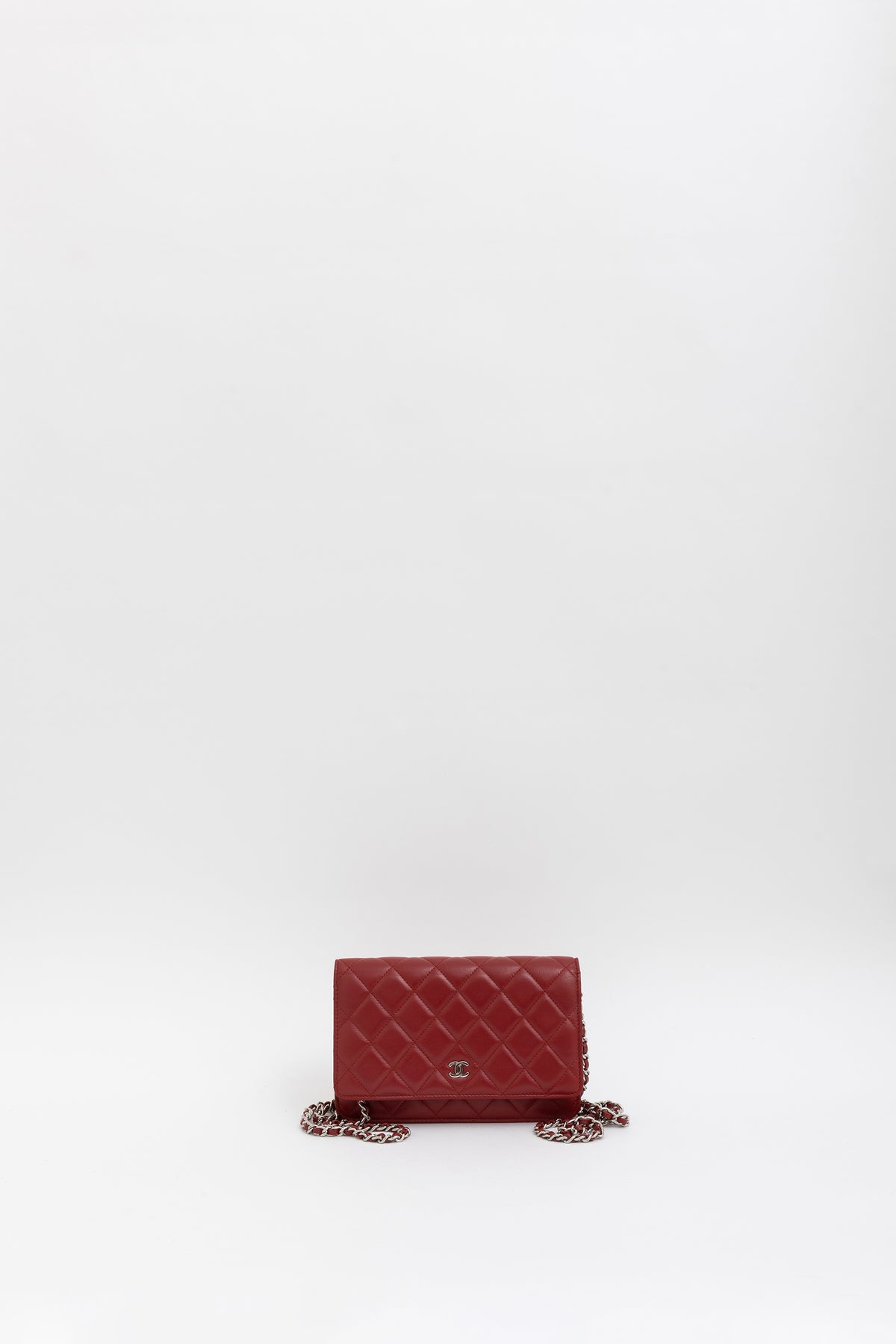 Quilted Lambskin Leather Classic Wallet on Chain