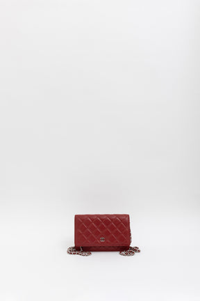 Quilted Lambskin Leather Classic Wallet on Chain