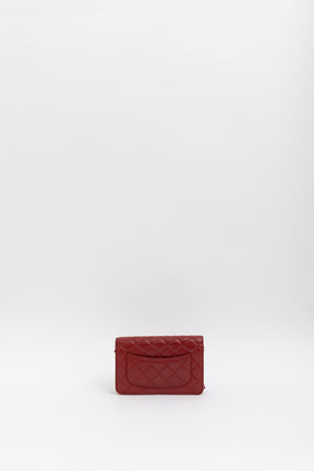 Quilted Lambskin Leather Classic Wallet on Chain