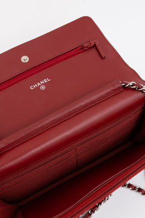 Quilted Lambskin Leather Classic Wallet on Chain