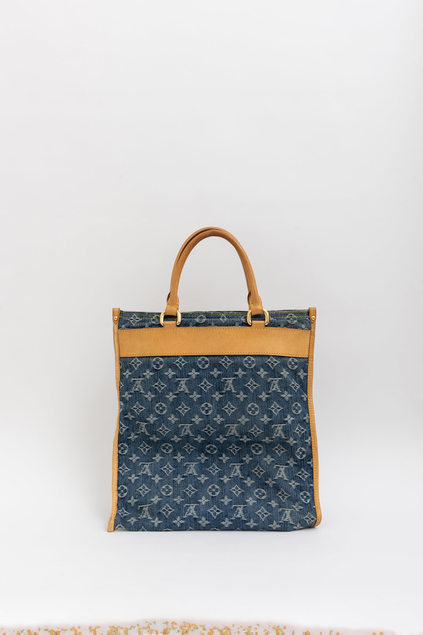 Monogram Shopper Denim Tote