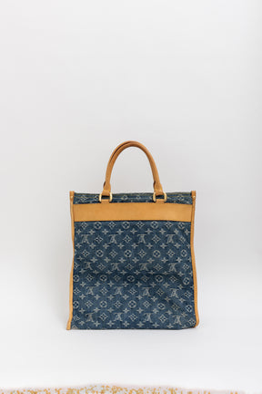 Monogram Shopper Denim Tote