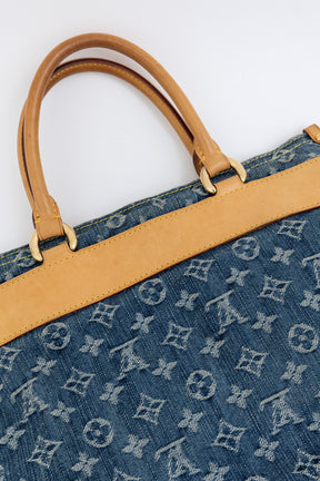 Monogram Shopper Denim Tote