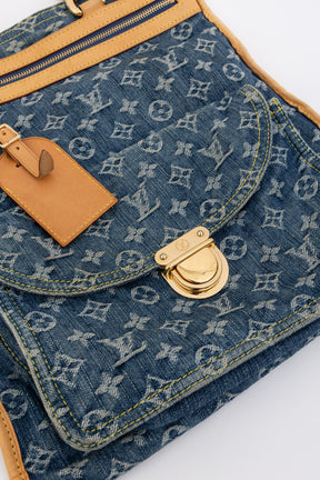 Monogram Shopper Denim Tote