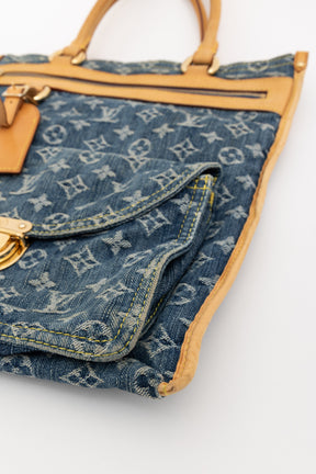 Monogram Shopper Denim Tote