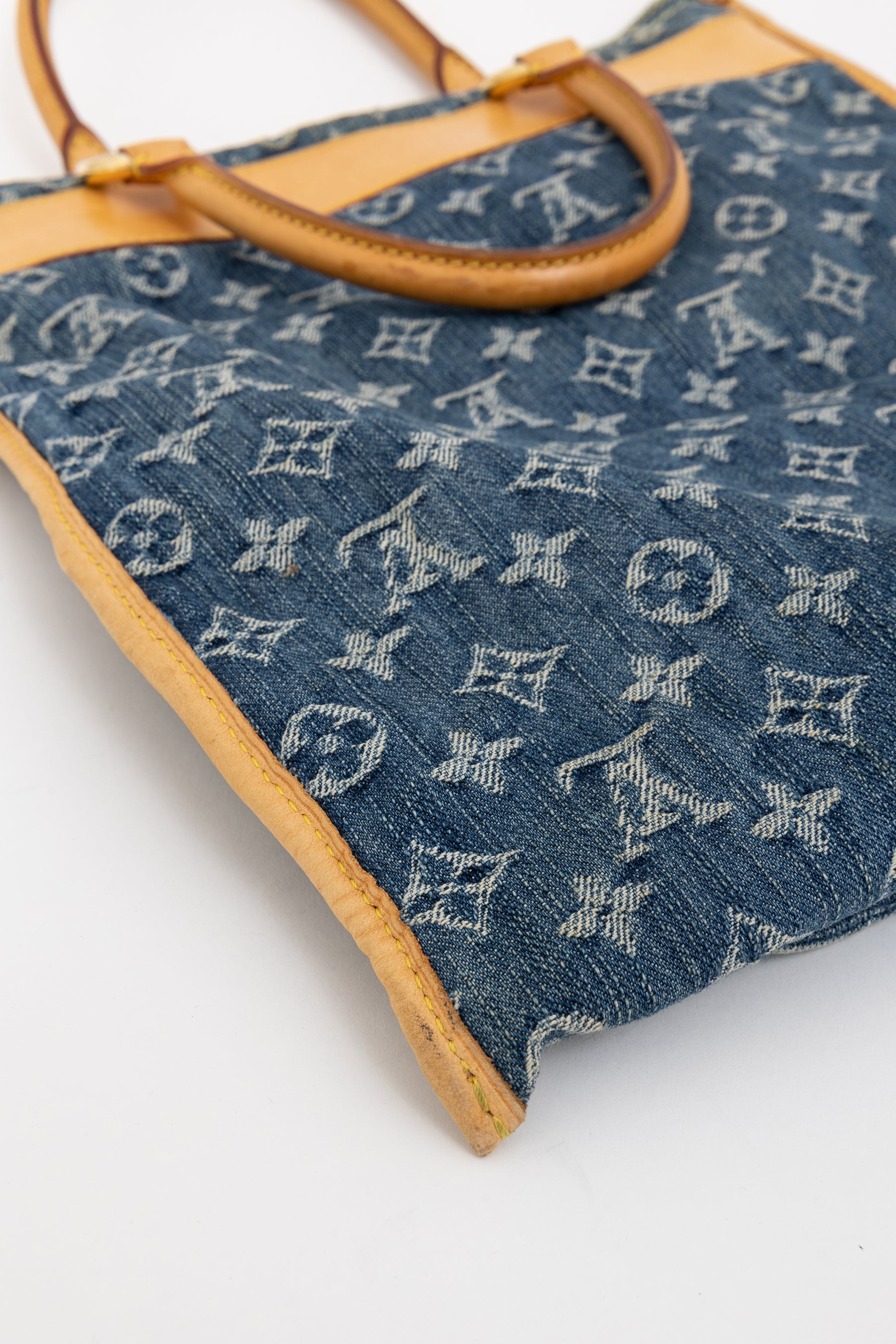 Monogram Shopper Denim Tote