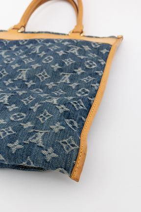 Monogram Shopper Denim Tote