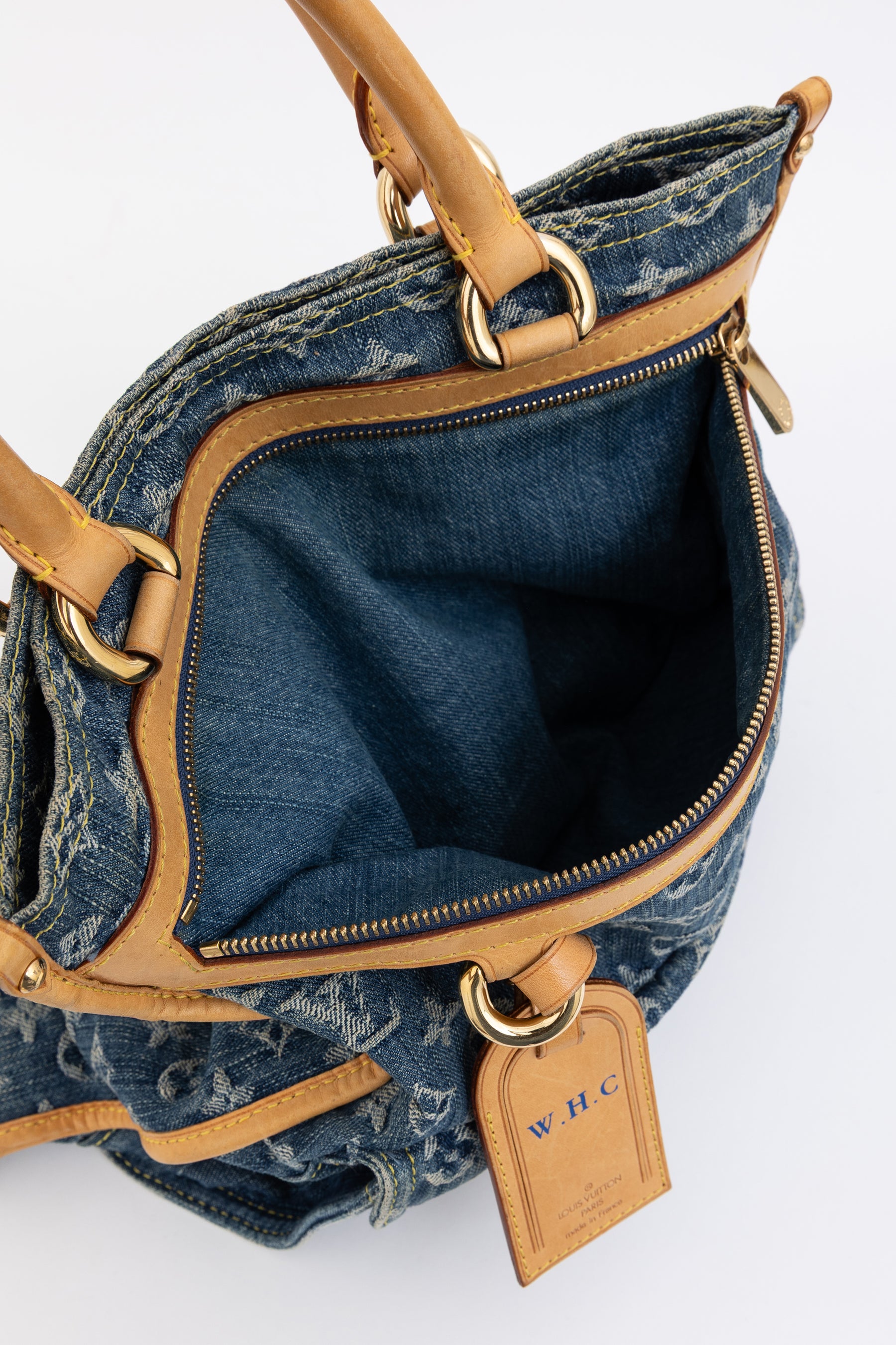 Monogram Shopper Denim Tote