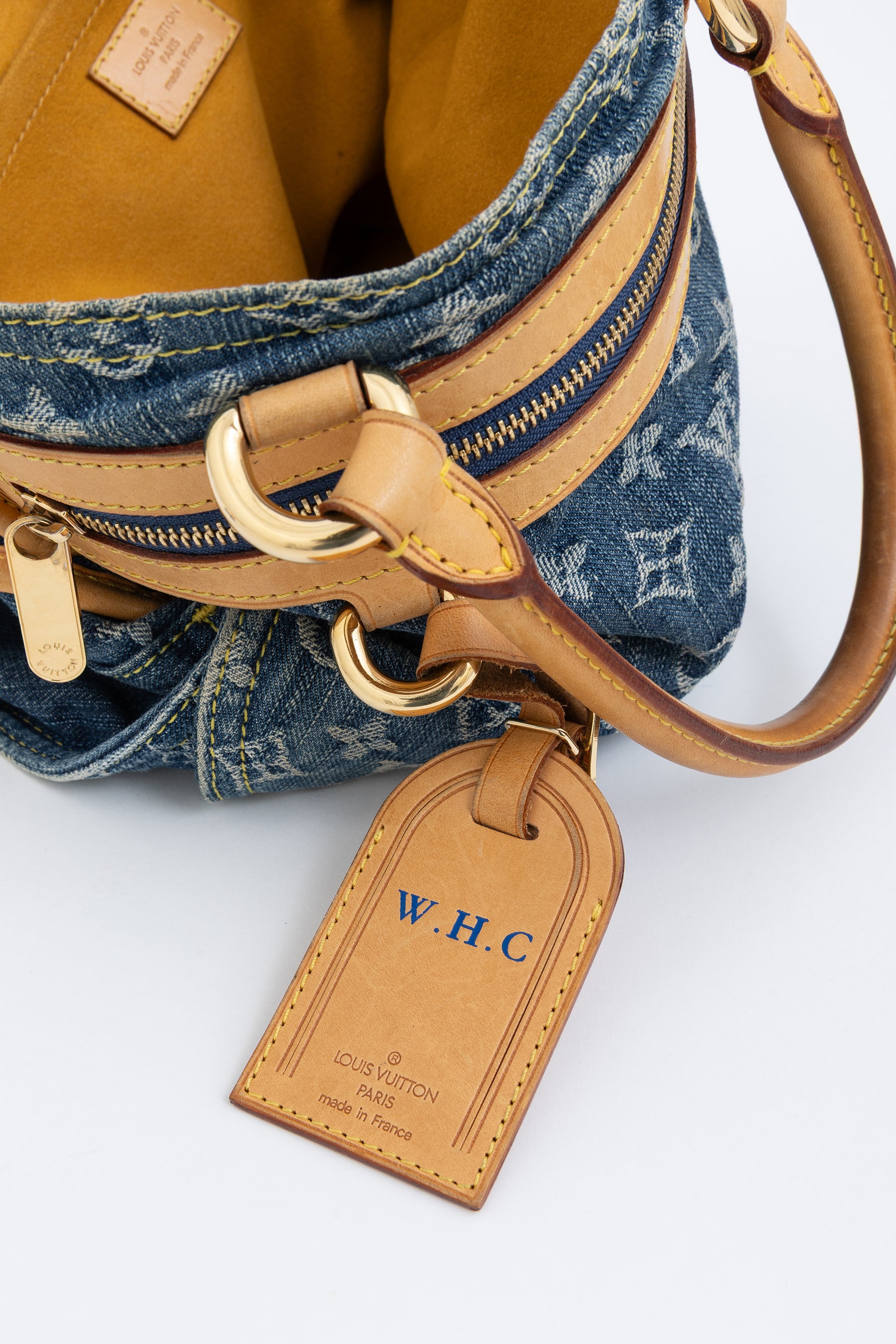 Monogram Shopper Denim Tote