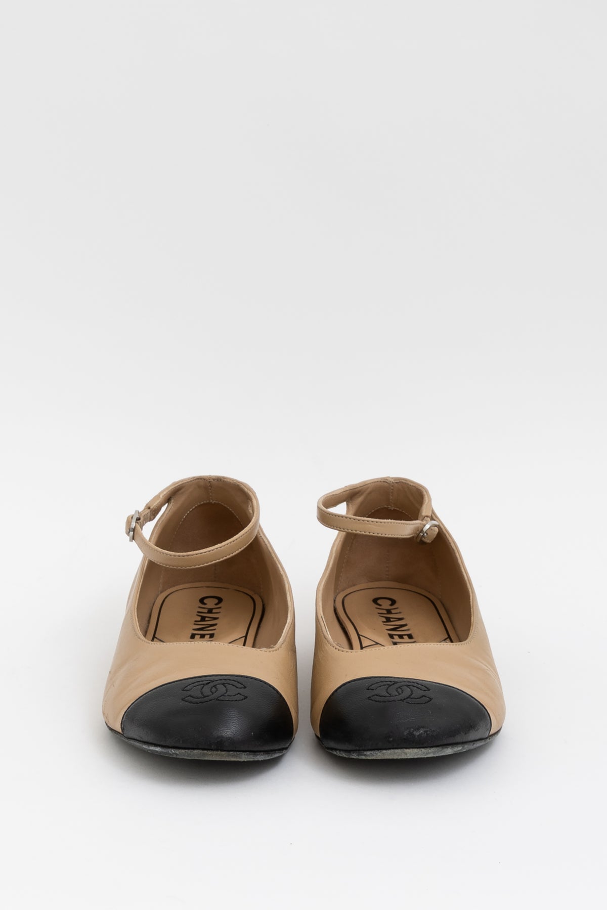 Two Tone Mary Jane Ballet Flats