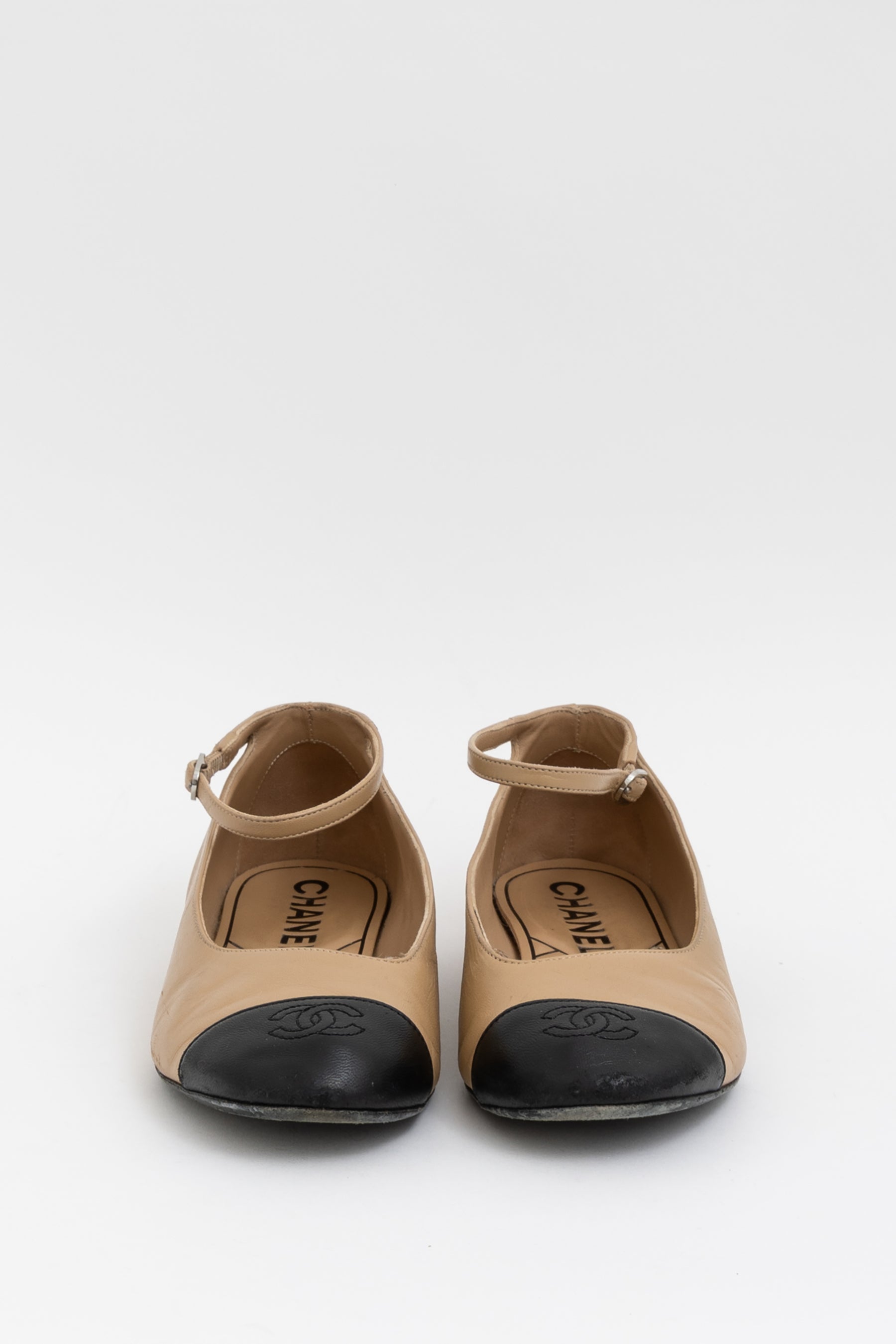 Two Tone Mary Jane Ballet Flats