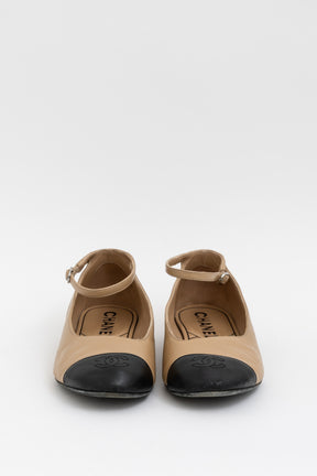 Two Tone Mary Jane Ballet Flats
