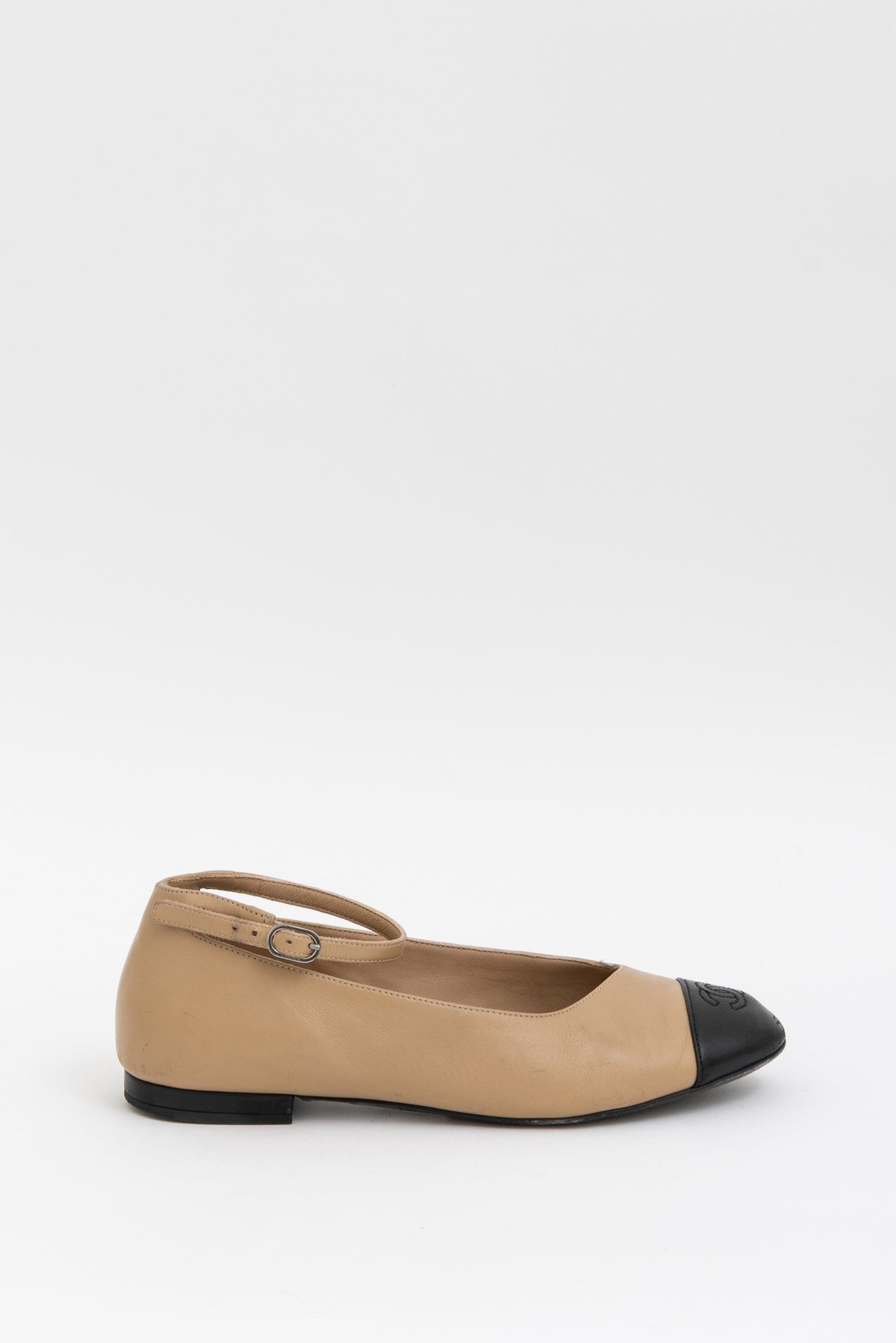 Two Tone Mary Jane Ballet Flats