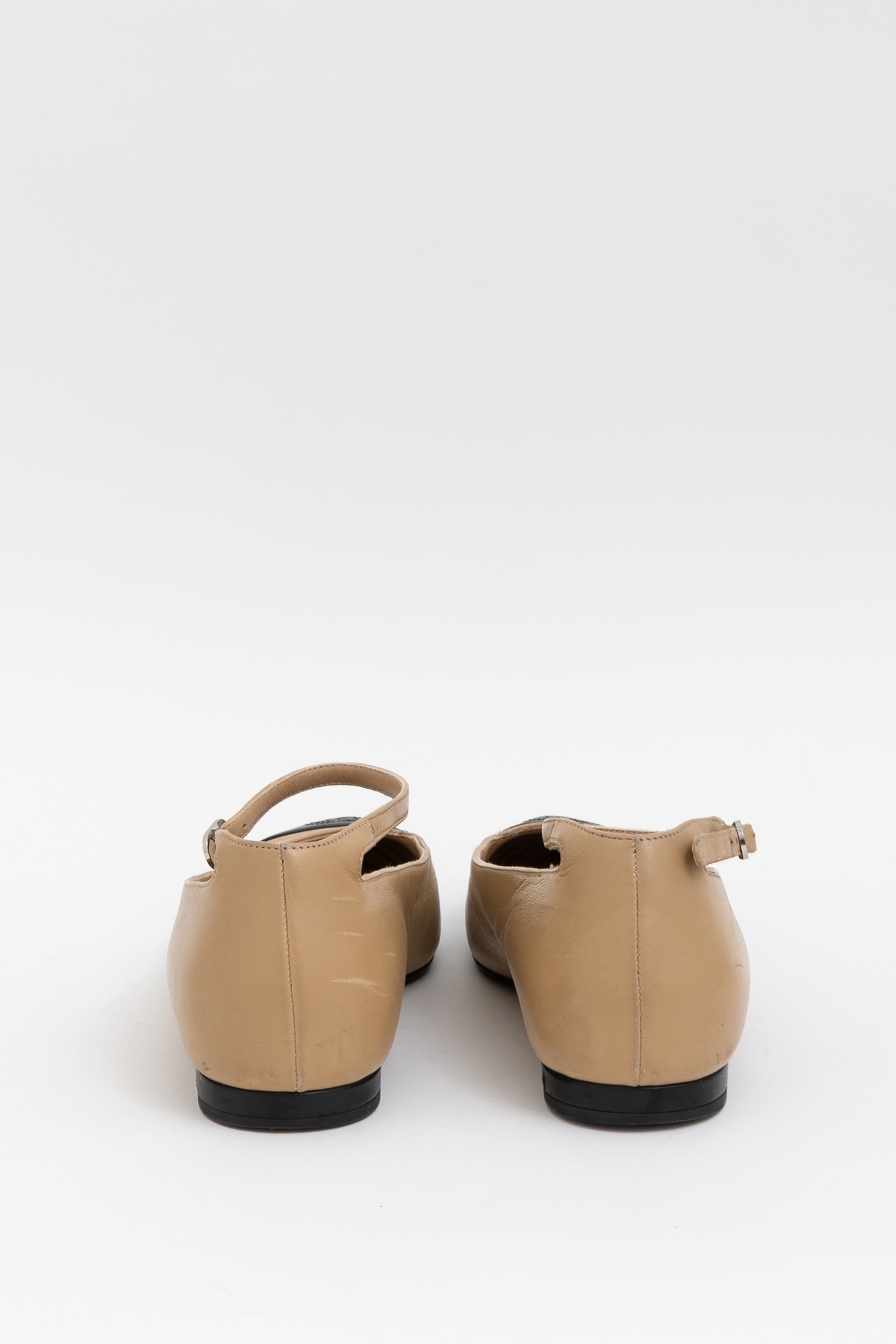Two Tone Mary Jane Ballet Flats