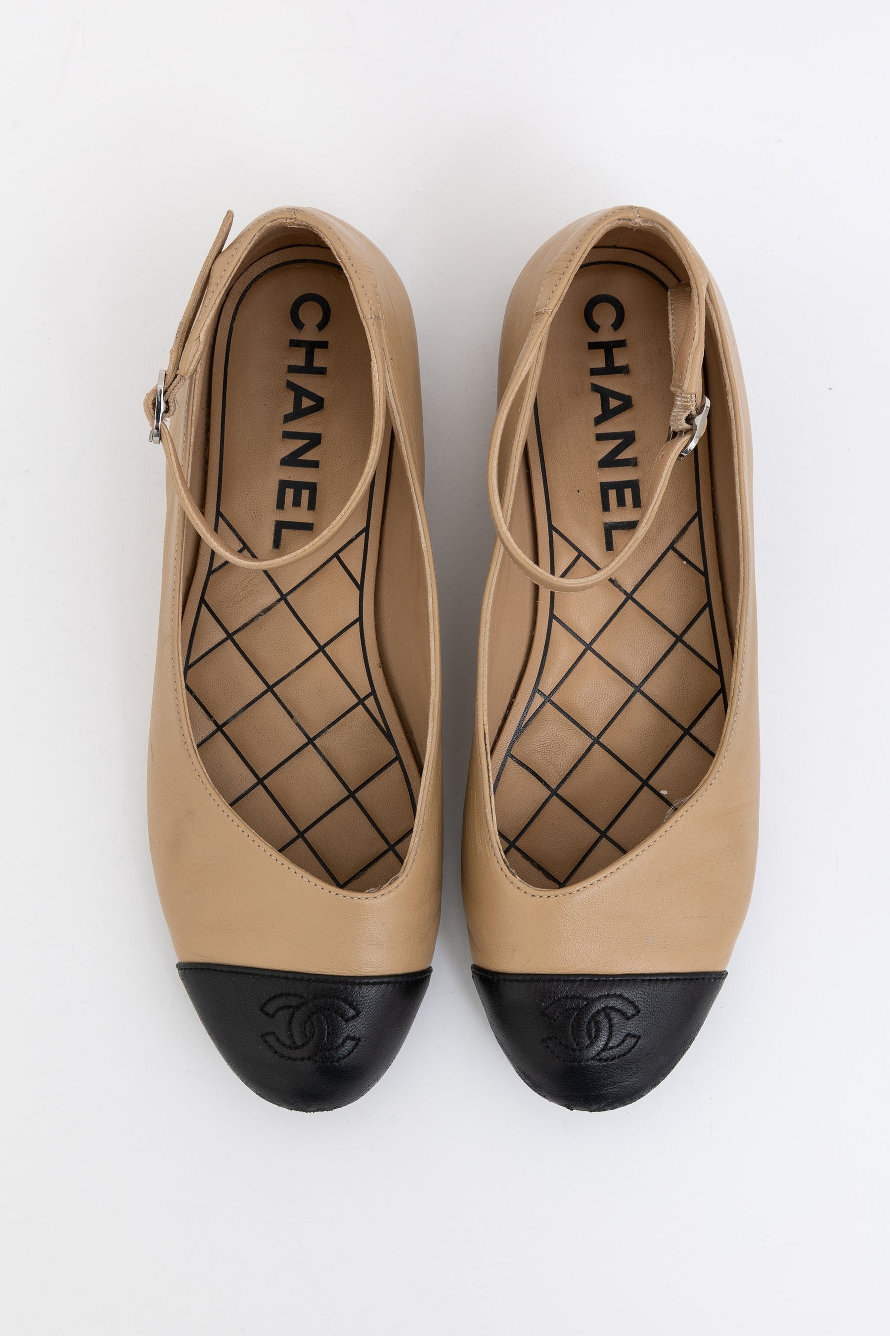 Two Tone Mary Jane Ballet Flats