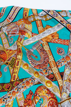 Le Songe De La Licorne Printed Silk Scarf