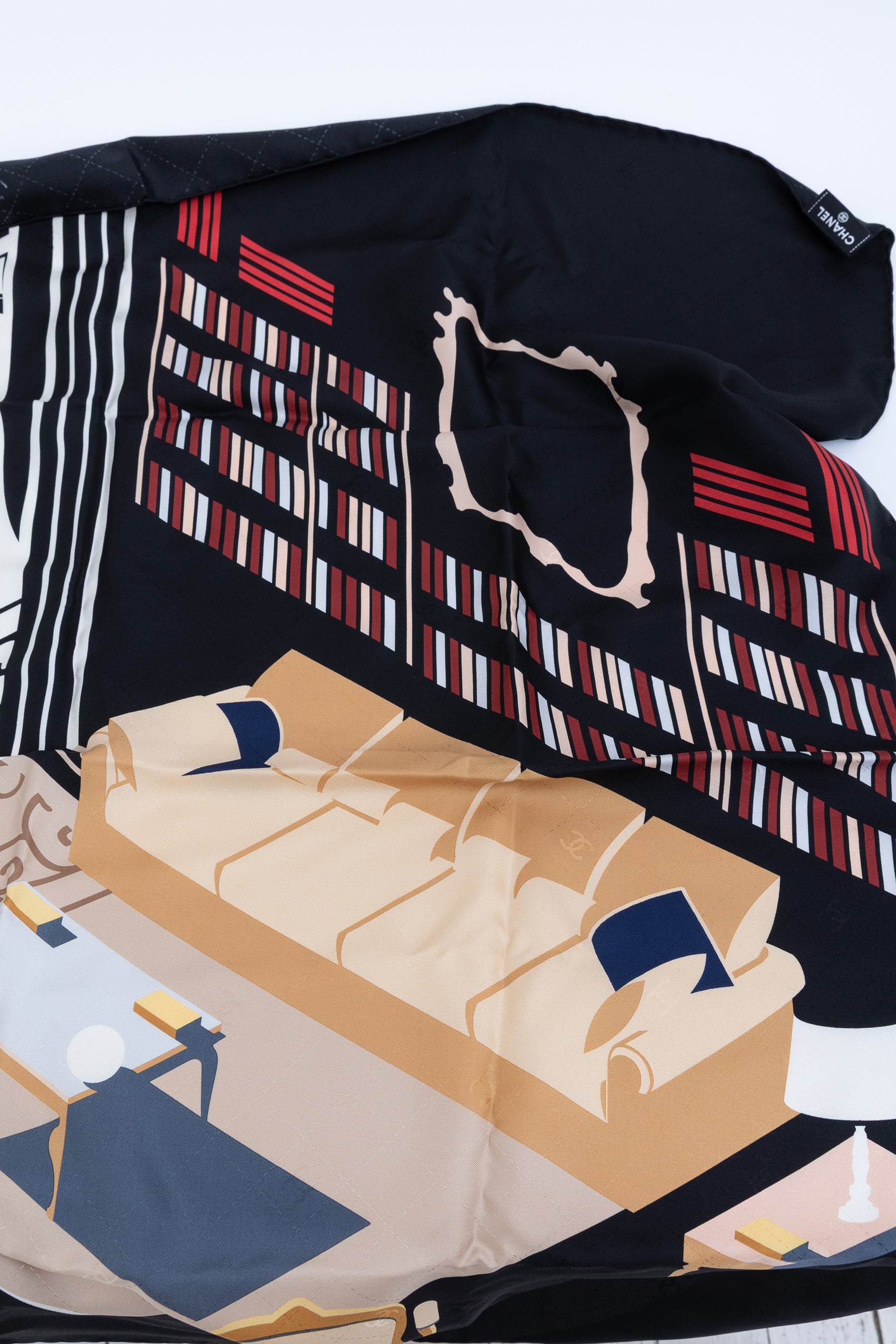 Coco's Apartment Interlocking CC Logo Scarf