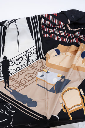 Coco's Apartment Interlocking CC Logo Scarf