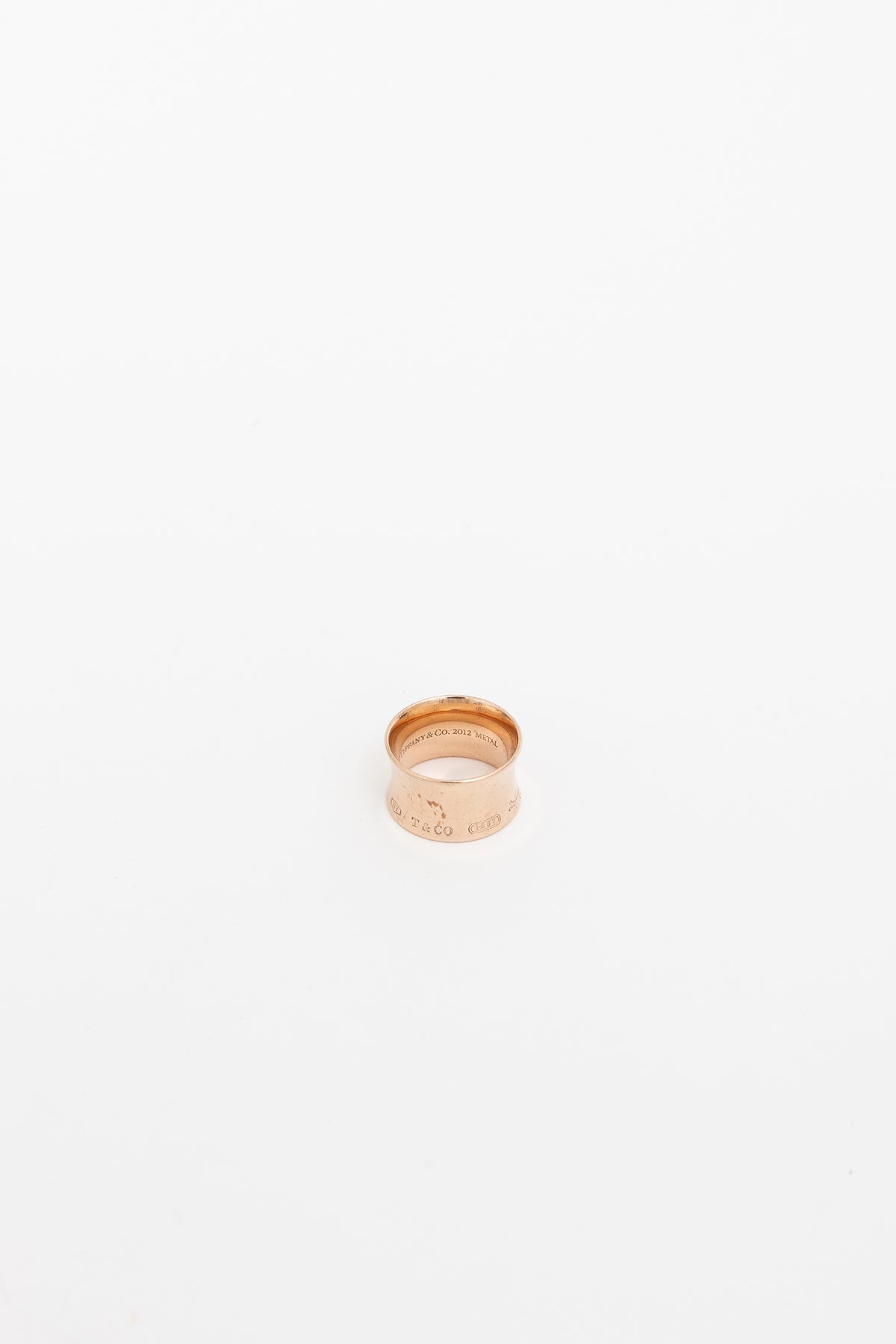 Wide Rose Gold Tiffany 1837 Ring
