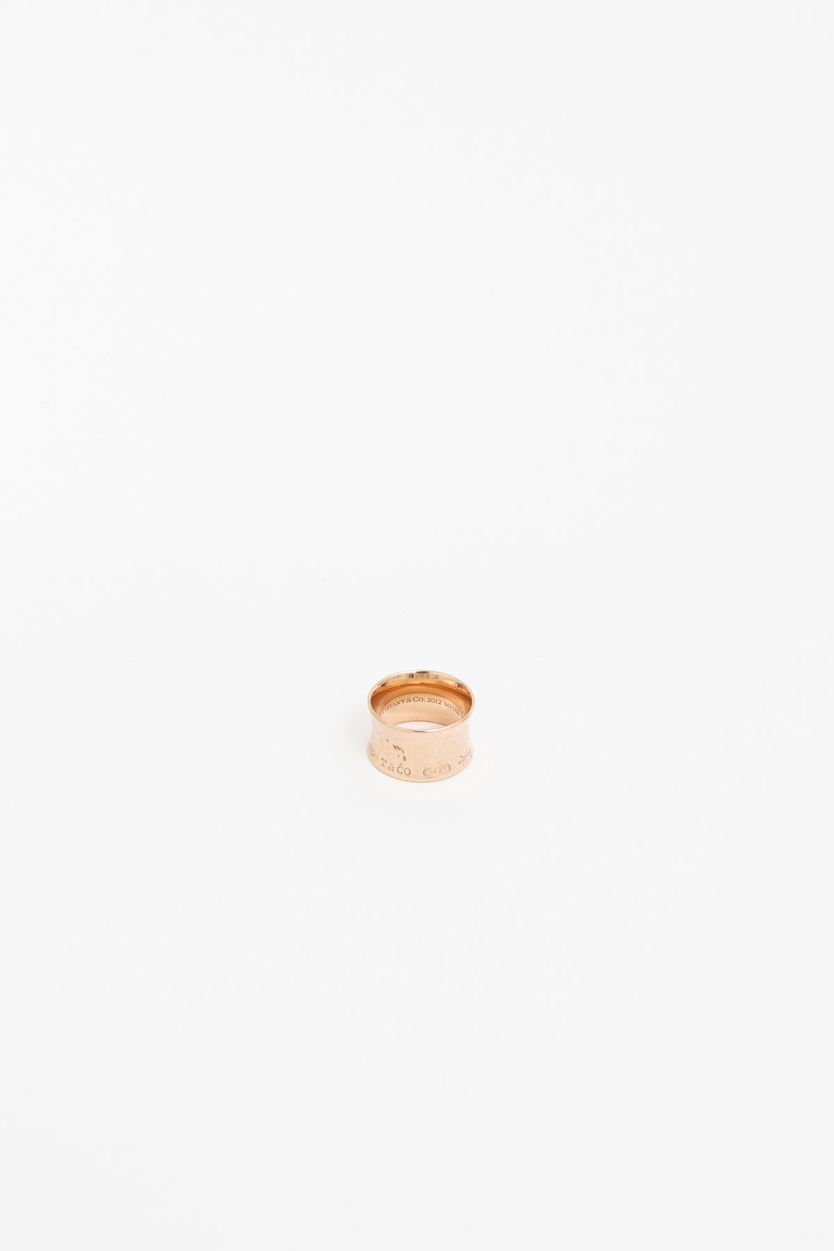 Wide Rose Gold Tiffany 1837 Ring