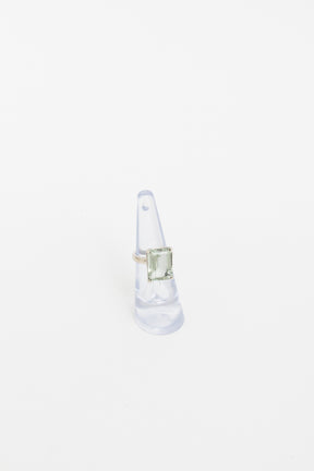 Prasiolite Sparklers Cocktail Ring