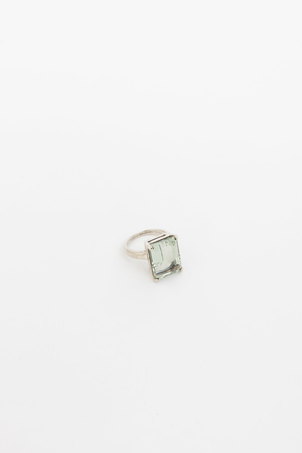 Prasiolite Sparklers Cocktail Ring
