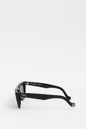 Trapezium Noir Cat Eye Sunglasses
