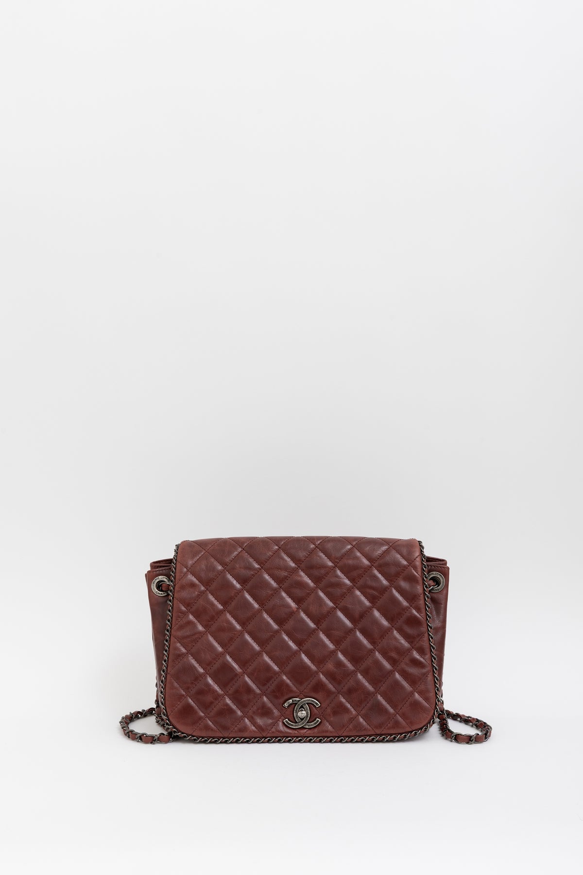 Enchained Accordion Flap Bag
