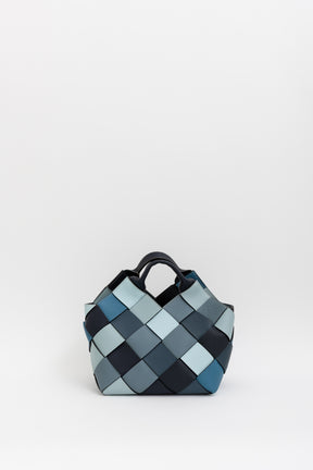 Small Surplus Woven-Leather Basket Bag