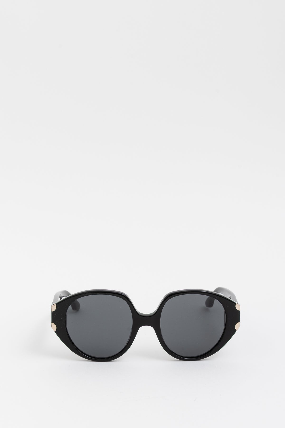 Oversized Black Round Sunglasses