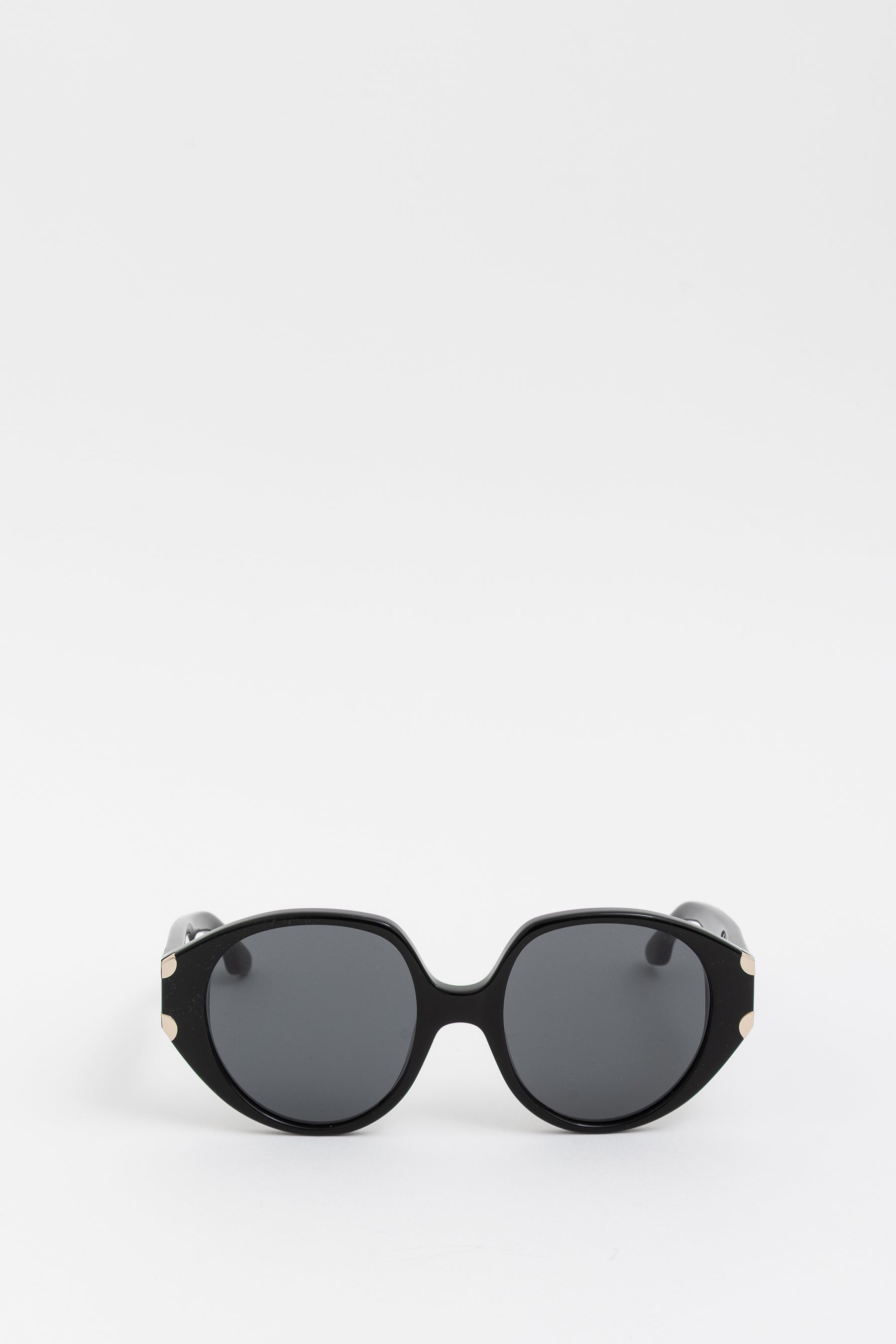 Oversized Black Round Sunglasses