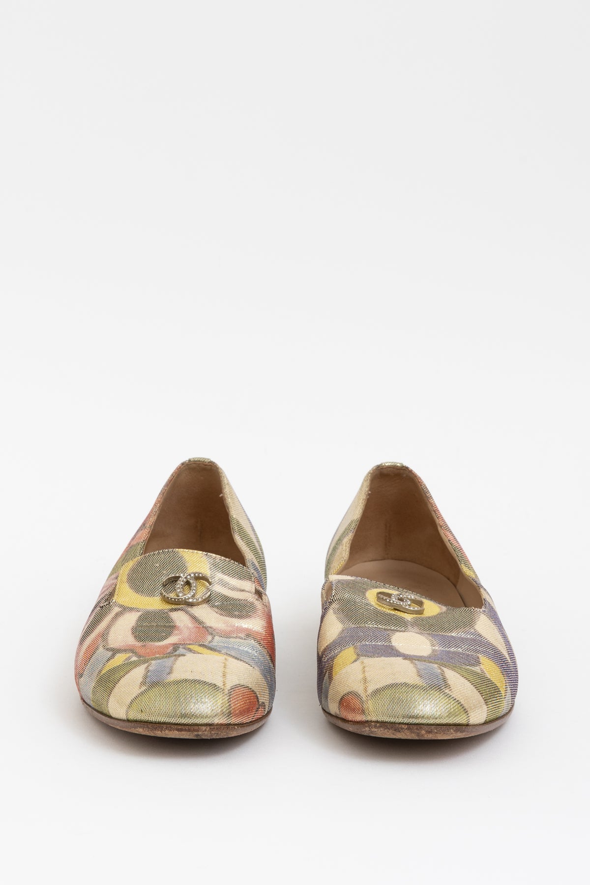 Floral Brocade Fabric CC Loafers