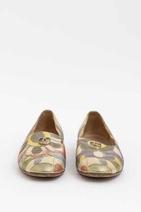 Floral Brocade Fabric CC Loafers
