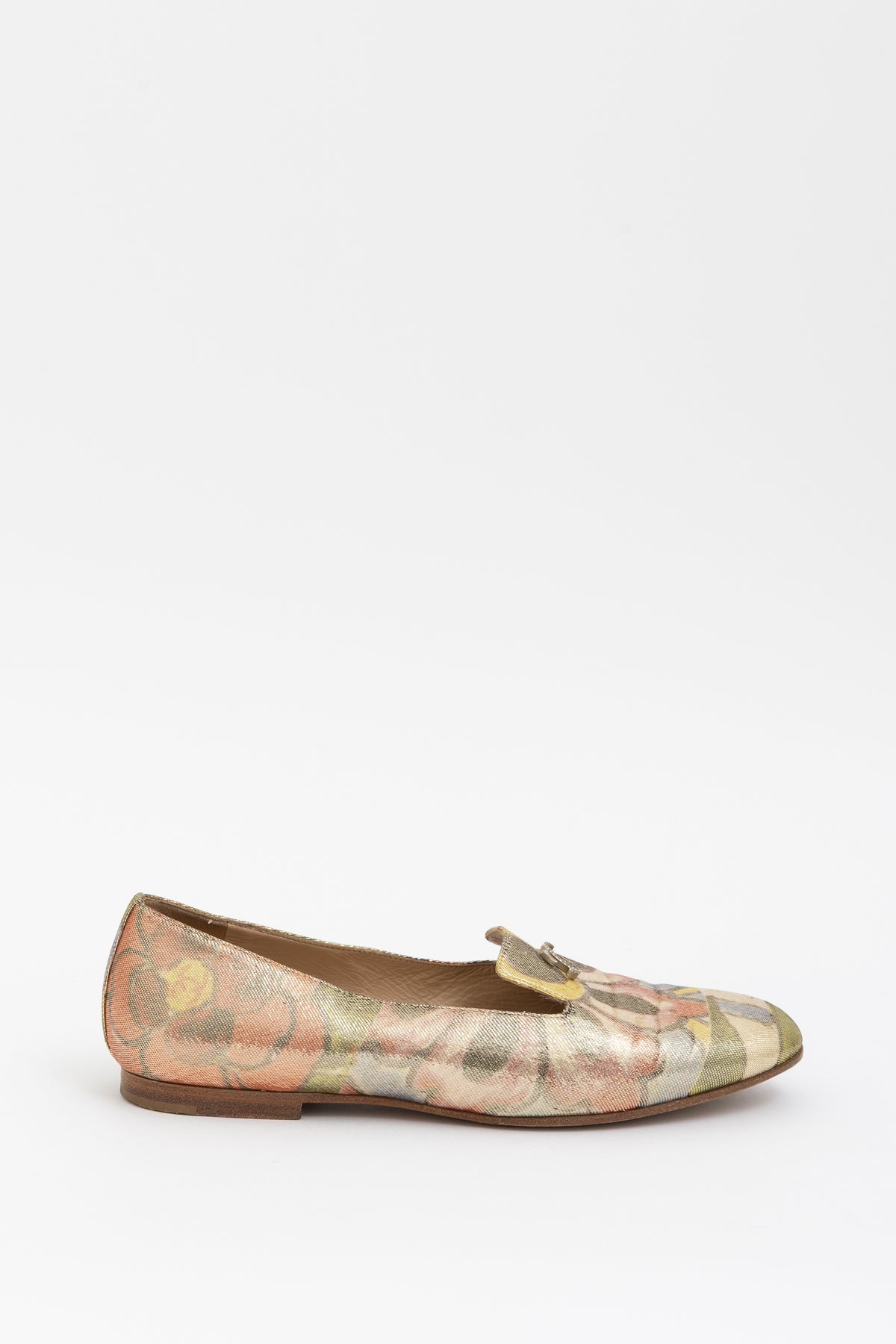 Floral Brocade Fabric CC Loafers