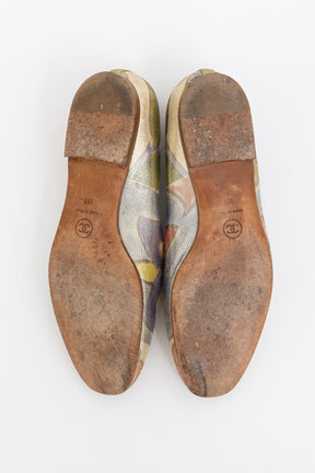 Floral Brocade Fabric CC Loafers