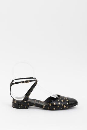 CC Logo Leather Flats