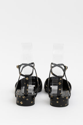 CC Logo Leather Flats